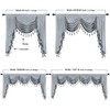 ELKCA Thick Chenille Window Curtains Valance for Living Room Silver