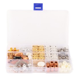 114pcs Hair Beard Beads Sunflower Gold Silver Snake Hair Braiding Dreadlocks Decoration Accessories