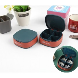 sDD Portable Pocket Travel Vitamin Pill Organizer - 4 Compartments Pill Case 1PC 2ea
