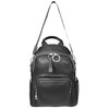 Womens Real Leather Fashion Backpack Casual Style Eliza (Black)