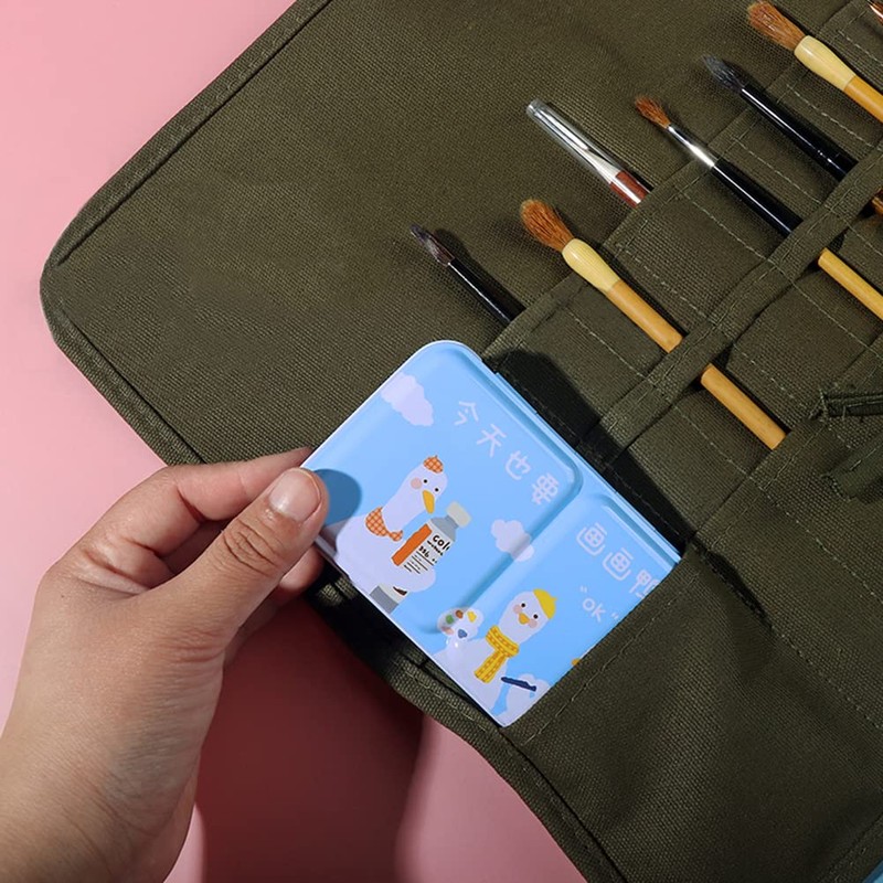 Pencil Roll Up Case Canvas Pencil Pouch Case Pen Wrap