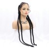 Angle Lucky 30inch Black Braided wig for Women Synthetic Lace