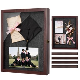 13X17 Large Jersey Frame Display Case, Shadow Box Frame with Slot for Graduation/Pet/Medal/Coin/Wedding Keepsakes, Anniversary/Birthday/Bridal Shower/Engagement/Wedding Registry/House Warming Gifts