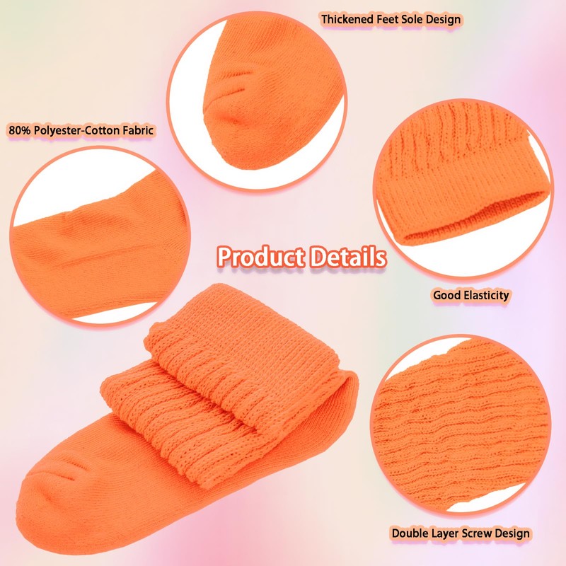 Gvhntk Slouch Socks Women 80s 90s Scrunch Socks Extra Long