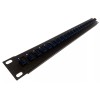 RiteAV 24 Port SC Fiber Patch Panel Singlemode Blue Couplers Loaded 1u 19"