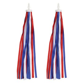 PATIKIL Bike Streamers, Colorful Scooter Handlebar Tassels Grips Ribbon Accessories Decorations for Bicycle Tricycle Handles, Red Blue