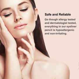 Boobeen Eyeliner - Black Eyeliner Pen Gel - Quick Drying Formula Eyeliner - Smudge-proof Eyeliner Makeup for All Day - Long Lasting Statement Eye Look (Silver 1)