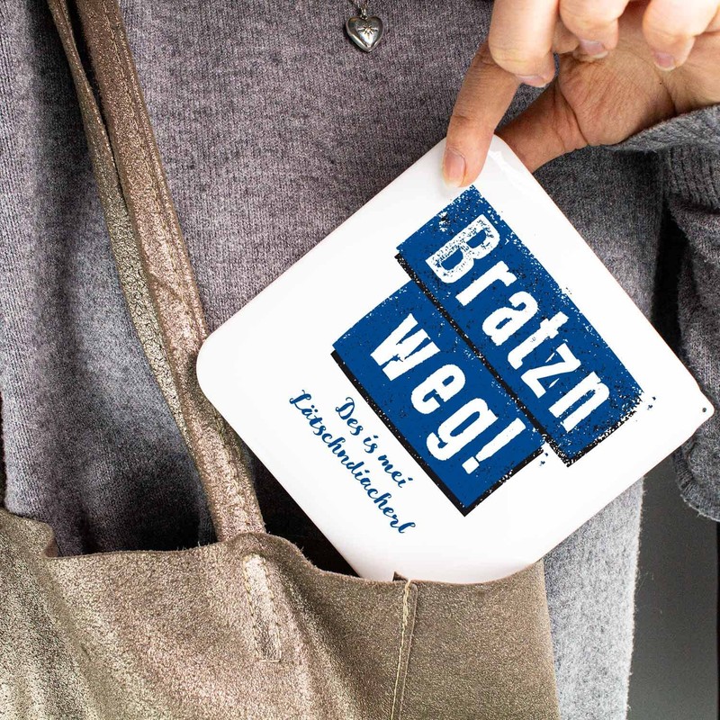 Bavariashop Mask Storage Box, Mask Box, Mask Case Bratzn Weg!,