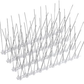 Boenoea Bird Spikes, Bird Devices Outdoor of Stainless Steel for Fence Windowsill Roof, Bird Deterrent Spikes for Small Bird and Squirrels (3.3FT)