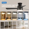Passky Ceiling Fans with Lights, 42 inch Low Profile Ceiling