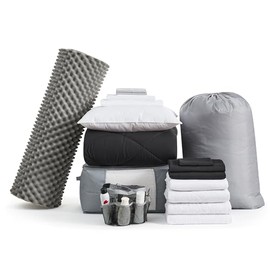 DormCo College Dorm Bedding Pack - Twin XL Bed in a Bag - Black Color Set