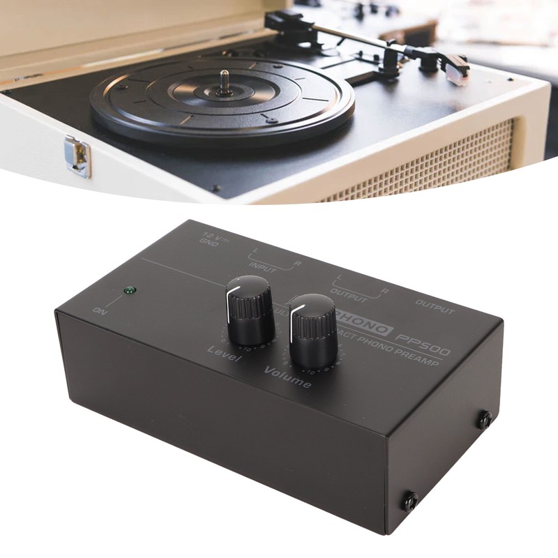 Phono Turntable Preamp Ultra Low Noise Independent Volume Control Phono