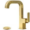 Brushed Gold Bathroom Faucet Single Handle, Lava Odoro Bathroom Faucet