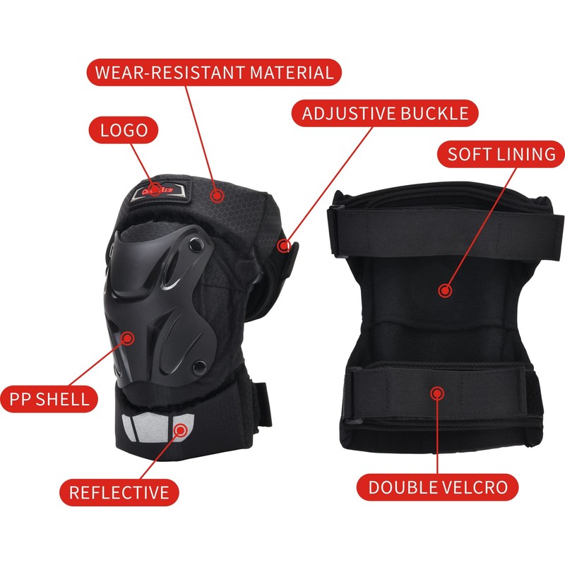 CRAZY AL'S® CAK - Rodilleras protectoras para motocicleta, motocross, carreras,