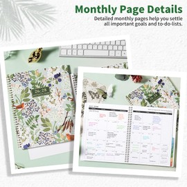 2026-2028 Monthly Planner/Calendar - 3 Year Monthly Planner 2026-2028, January 2026 - December 2028, 9" x 11", 3 Year Calendar 2026-2027-2028 with Colorful Tabs, Notes Pages, Inner Pocket