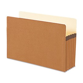 5 1/4 Exp File Pocket, Straight Tab, Legal, Manila/Redrope, 10/Bx"