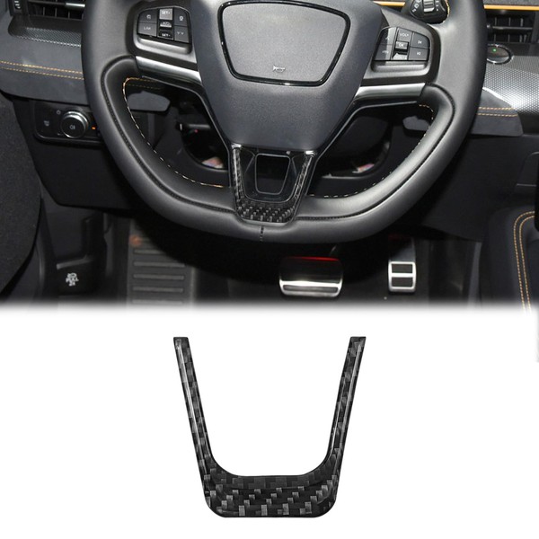 SUNJIKA Compatible with Carbon Fiber Center Console Car Wheel Steering