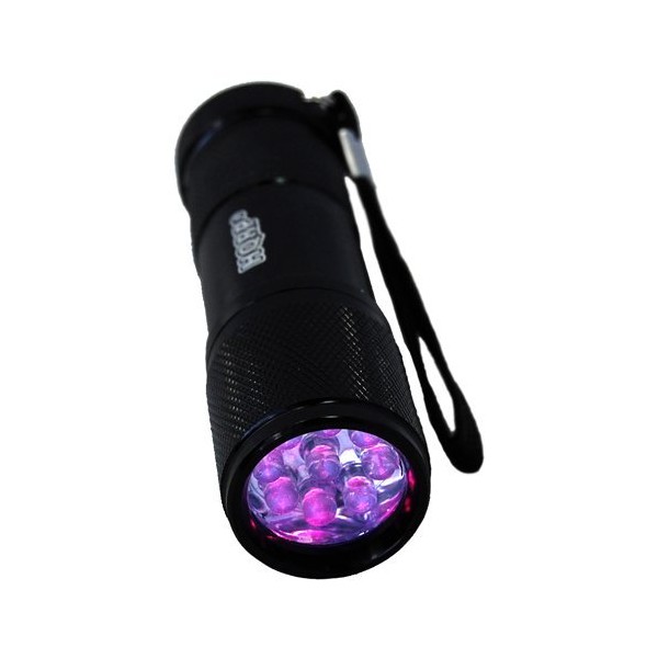 HQRP 365nM 9 LED Flashlight/Blacklight for Criminal Scene Investigation and Forensic Examinations