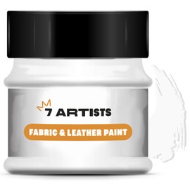 7 Artists Fabric Paint, Leather Paint 50 ml White | Fabric Paints Washable | Textile Paint for Clothes, Shoes, Jeans, Bags | Fabric Colours Washable | Fabric Dye | Textile Paints Machine Washable