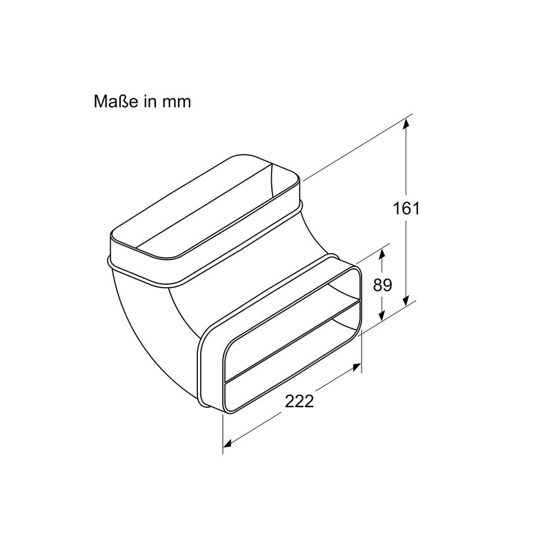 NEFF Z861SB2 Cooker Hood Installation Accessories 90 Degree Flat Channel