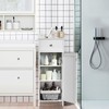 Furniga Bathroom Storage Cabinet, Large, White