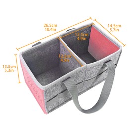 Tonies Carry Case, Carrying Case for Toniebox Starter Set and Accessories Tonies Case Travel Storage Felt Bag with Handle for Toniebox and Tonies Figurine (Light Pink)