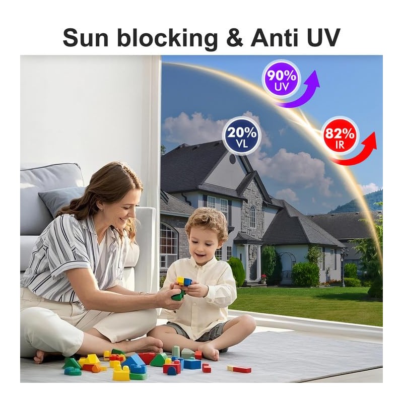 MAGIDEKOR Window Privacy Film One Way, Reflective Mirror Window Film