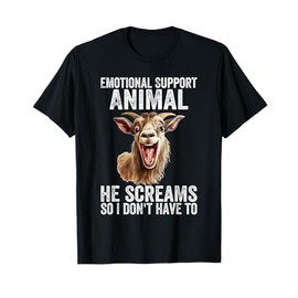 Screaming Goat Emotional Support Animal Goat Owner Raiser T-Shirt