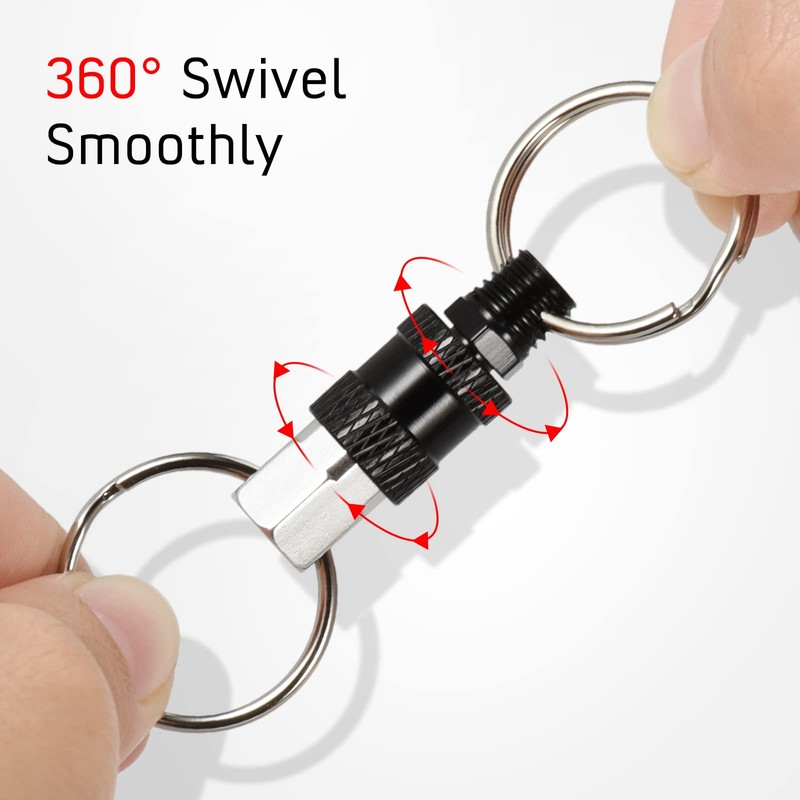SEADESKY 6Pcs Quick Release Keychain Detachable Key Ring Pull Apart