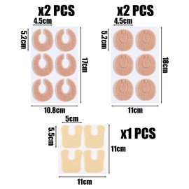 4 sheets of 24 felt foot pads, 1 sheet with 4 U-shaped foot pads, foot care pads, foot comfort pads, metatarsal pads, male metatarsal pads