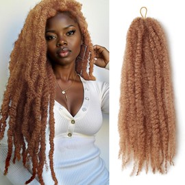 18-inch Blonde Marley Twist Braiding Hair – Soft, Fluffy & Versatile Synthetic Extensions for Natural-Looking Styles, Perfect for Crochet Hair & Cuban Twist Hair