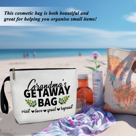 Grandma Gifts Grandma Bag, Birthday Gifts for Grandma Nana, First Time Grandma Gifts, Mimi Bag Gifts For Mimi, Cosmetic Bag Zipper Travel Organizer Toiletry Pouch -049