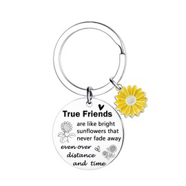 Nimteve Sunflower Gifts for Friends Friendship Gifts for Women Friend keychain Bestie Gifts Christmas Birthday Gifts for Friends Leaving Going Away Gift