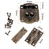 dophee 1Pc Decorative Embossing Box Hasp Latch Lock and 2Pcs