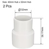 TOP-VIGOR 2Pcs PVC DWV Reducing Coupling, 40mm x 32mm Socket