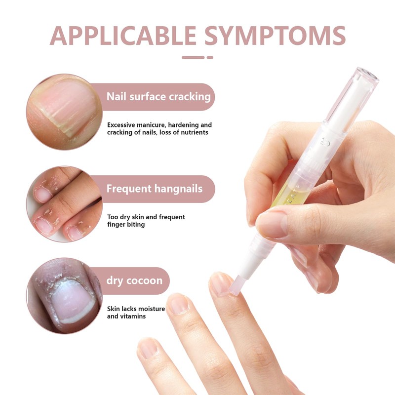Nail Growth Oil Pen, Nail Strengthener and Hardener for Damaged,