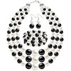 WINSENET Pearl Jewelry Set for Women Pearl Necklace Earrings Bracelet