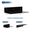 Sezanrpt 30 cm Small Black Wall Shelves, Set of 2,