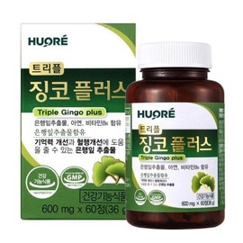 은행잎추출물 징코플러스 기억력 혈행개선 60정 2개월분 Ginkgo Plus Memory and Circulation Improvement with Ginkgo Leaf Extract, 60 Tablets, 2 Month Supply