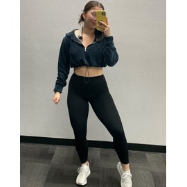 TomTiger Women's Yoga Pants High Waisted Workout Yoga Leggings for Women Butt Lifting Tummy Control Booty Tights (Black, XS)