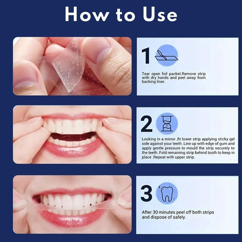 TSUINZ 28Pairs Teeth Whitening Strips Tooth Rapid Bleaching White Strips