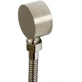 Weirun Brass 1/2" NPT Female Shower Hose Connector, Round Drop Ell Shower Elbow, Brushed Nickel