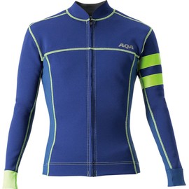 AQA KW-4406F Men's Marine Wear UV Wet Top Zip Long Navy 42 L