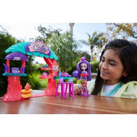 Enchantimals HCF86 - Royal Enchantimals Underwater Café (approx. 22 cm) + 15 Pieces with Mermaid Doll Martina Mermaid, 2 Animal Friends and Accessories, Great Gift for Children from 3 Years