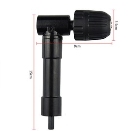 Right Angle Drill Chunk, 0.8-10mm 90 Degree Bend Extension Keyless Drill Converter Adapter for Tight Corner Workspace
