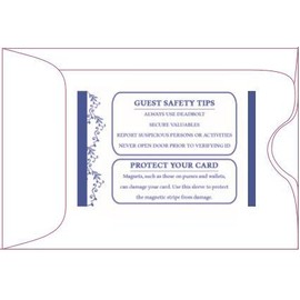 1000 Cashier Depot Keycard Envelope/Sleeve" Welcome Guests" 2-3/8" x 3-1/2" 1000 Count