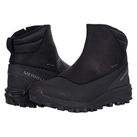 Merrell mens Thermo Kiruna Mid Zip Waterproof Snow Boot, Black/Monument, 8.5 US