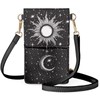 WELLFLYHOM Moon Star and Sun Small Crossbody Purse Women Phone