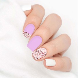 Valentine's Day Hearts Full Sheet Clear Water-Slide Nail Designs