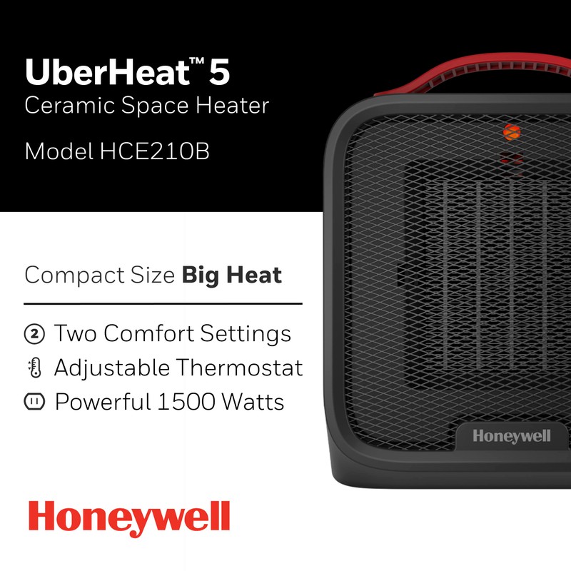 Honeywell UberHeat 5 Portable Ceramic 1500W Space Heater. Indoor space